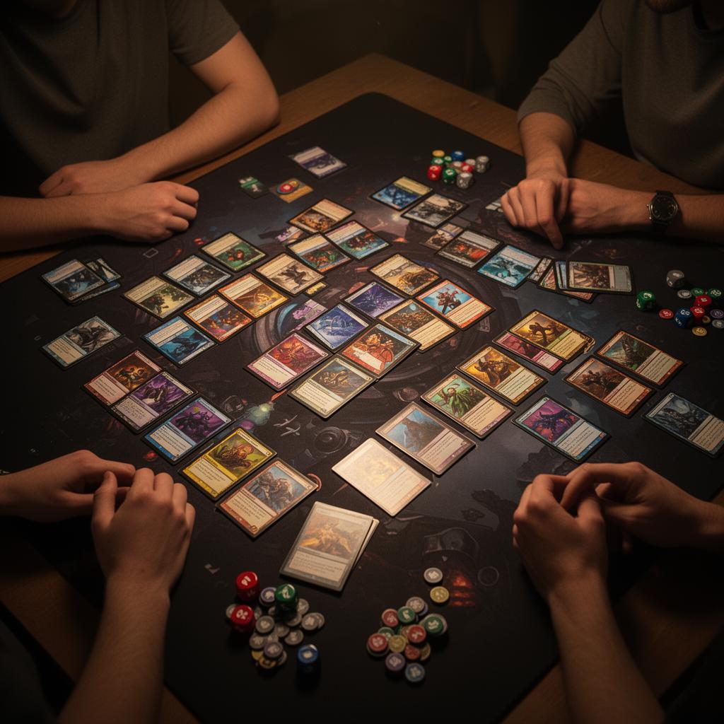 Cards and dice mid-game